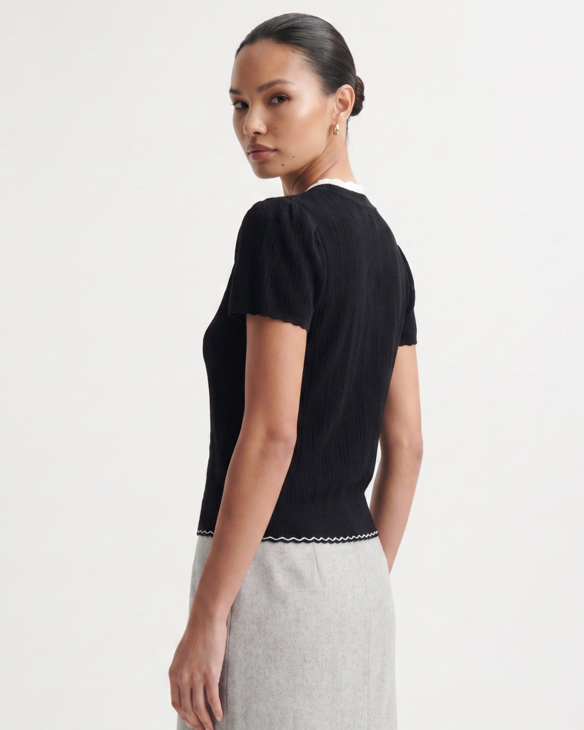 Jovita Ruffle Blouse - Black