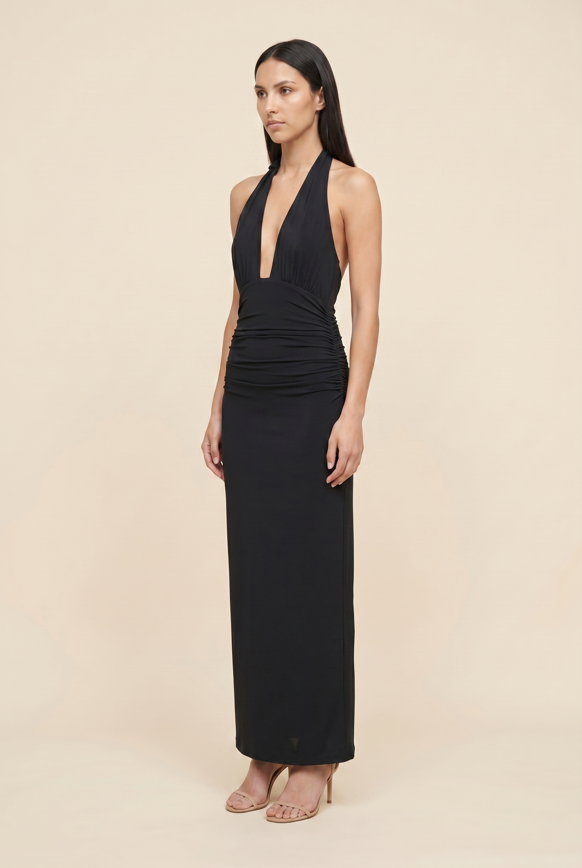 Lais Halter Maxi Dress - Black