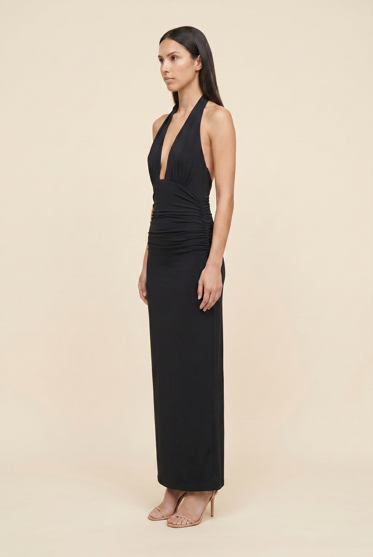 Lais Halter Maxi Dress - Black