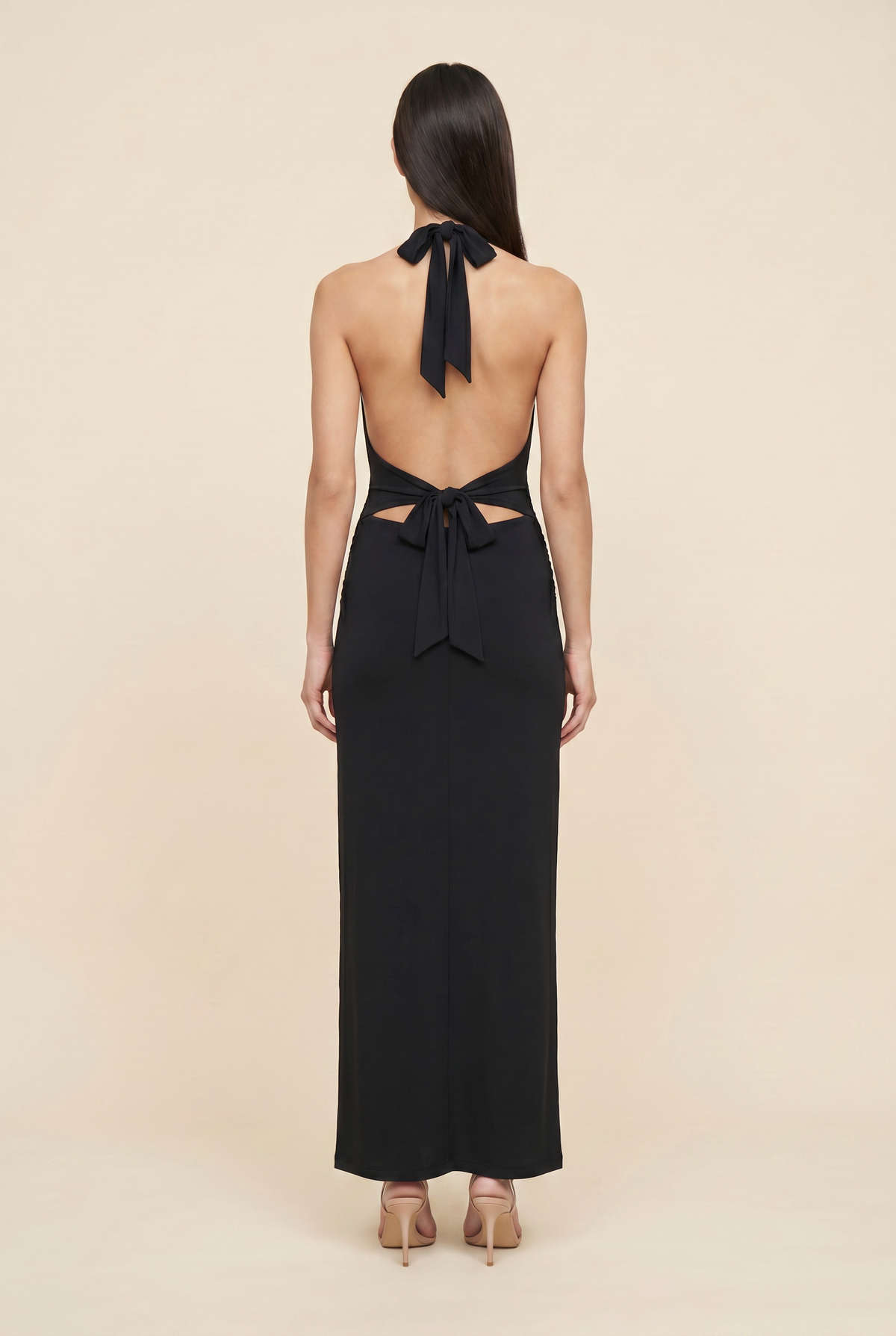 Lais Halter Maxi Dress - Black