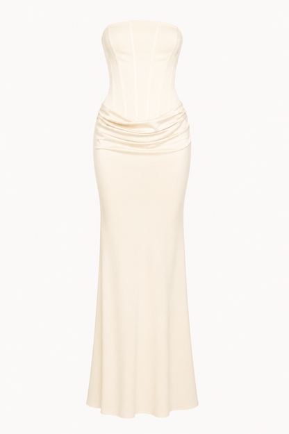 Leonelle Corset Maxi Dress - White