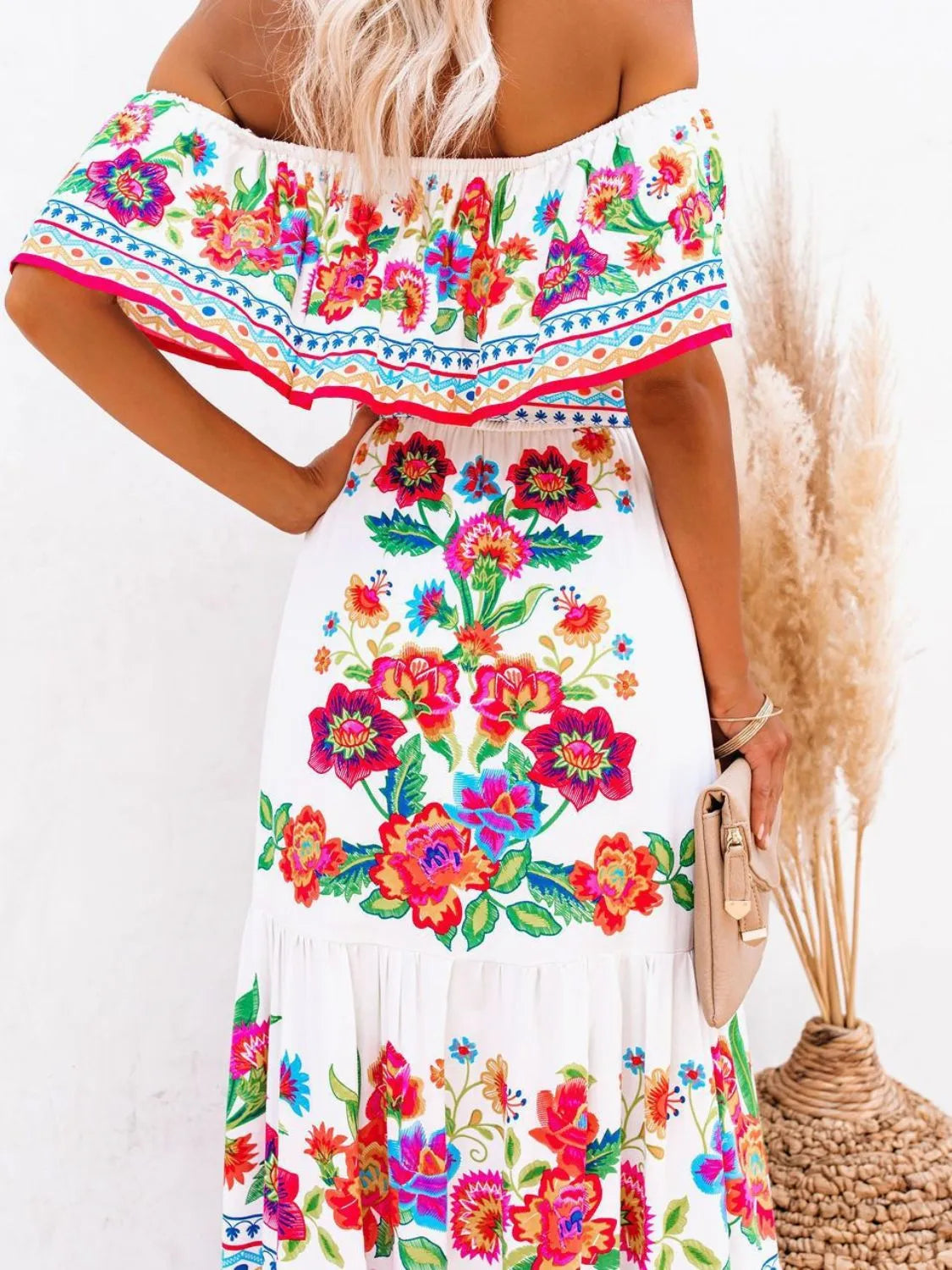 Liliane Floral Maxi Dress - White Floral
