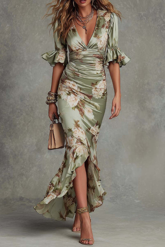 Lilou Floral Maxi Dress - Sage Floral