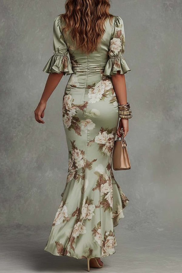Lilou Floral Maxi Dress - Sage Floral