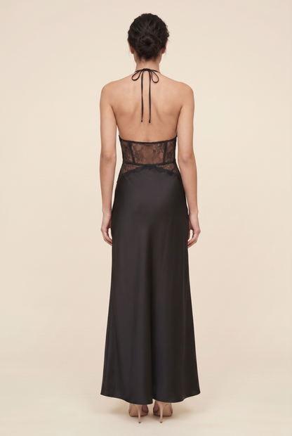 Lumen Lace Maxi Dress - Black