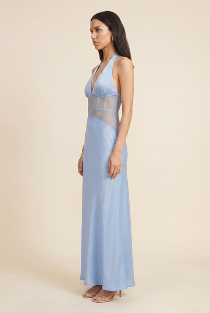 Lumen Lace Maxi Dress - Cornflower Blue