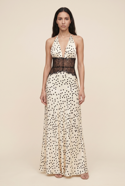 Lumen Lace Maxi Dress - Polka Dot