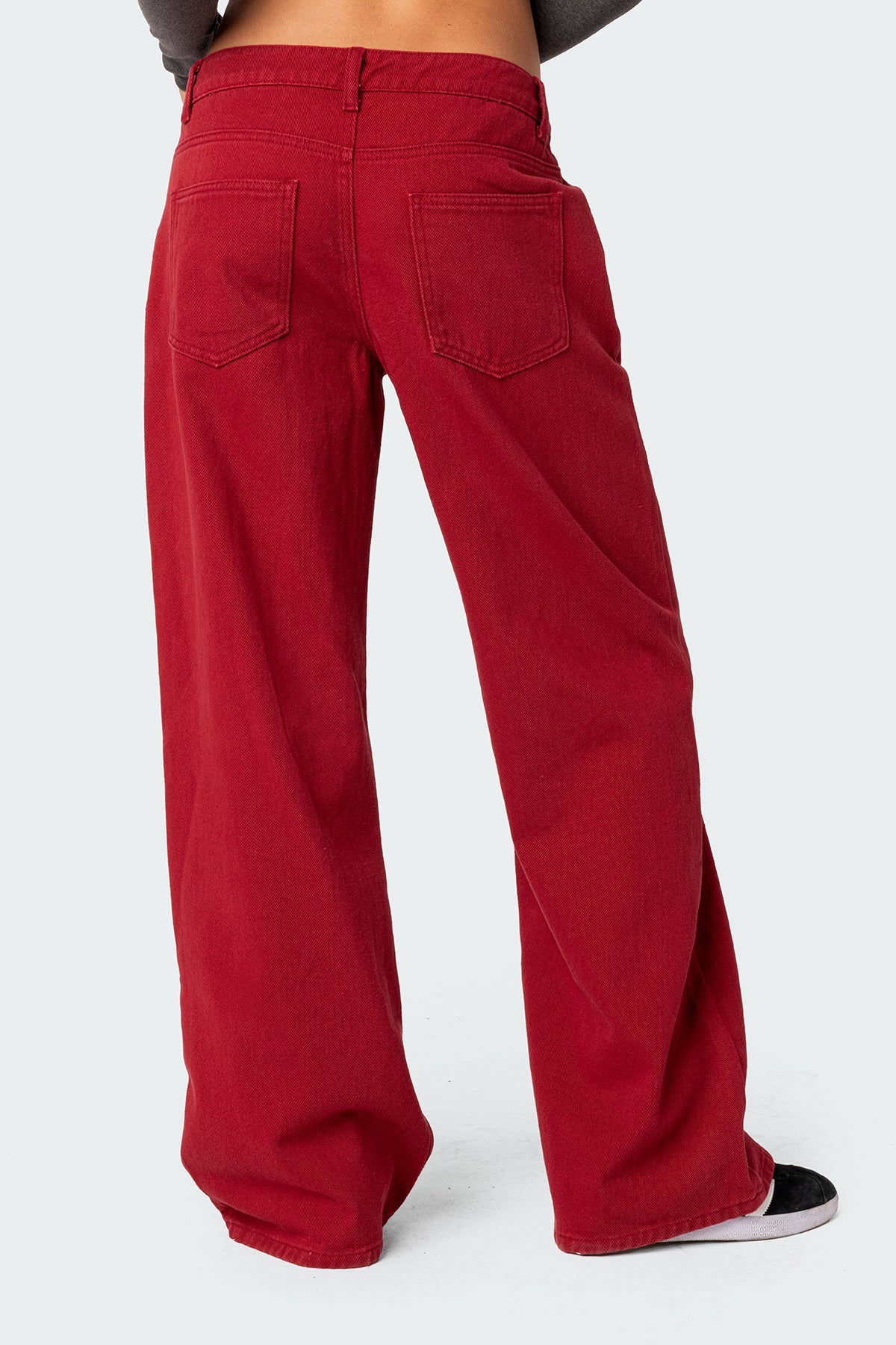 Lysandra Wide Leg Jeans - Red