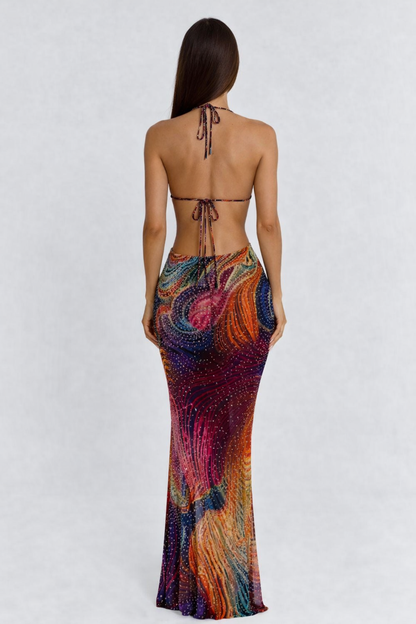 Marjolaine Sequin Maxi Dress - Iridescent Sequin