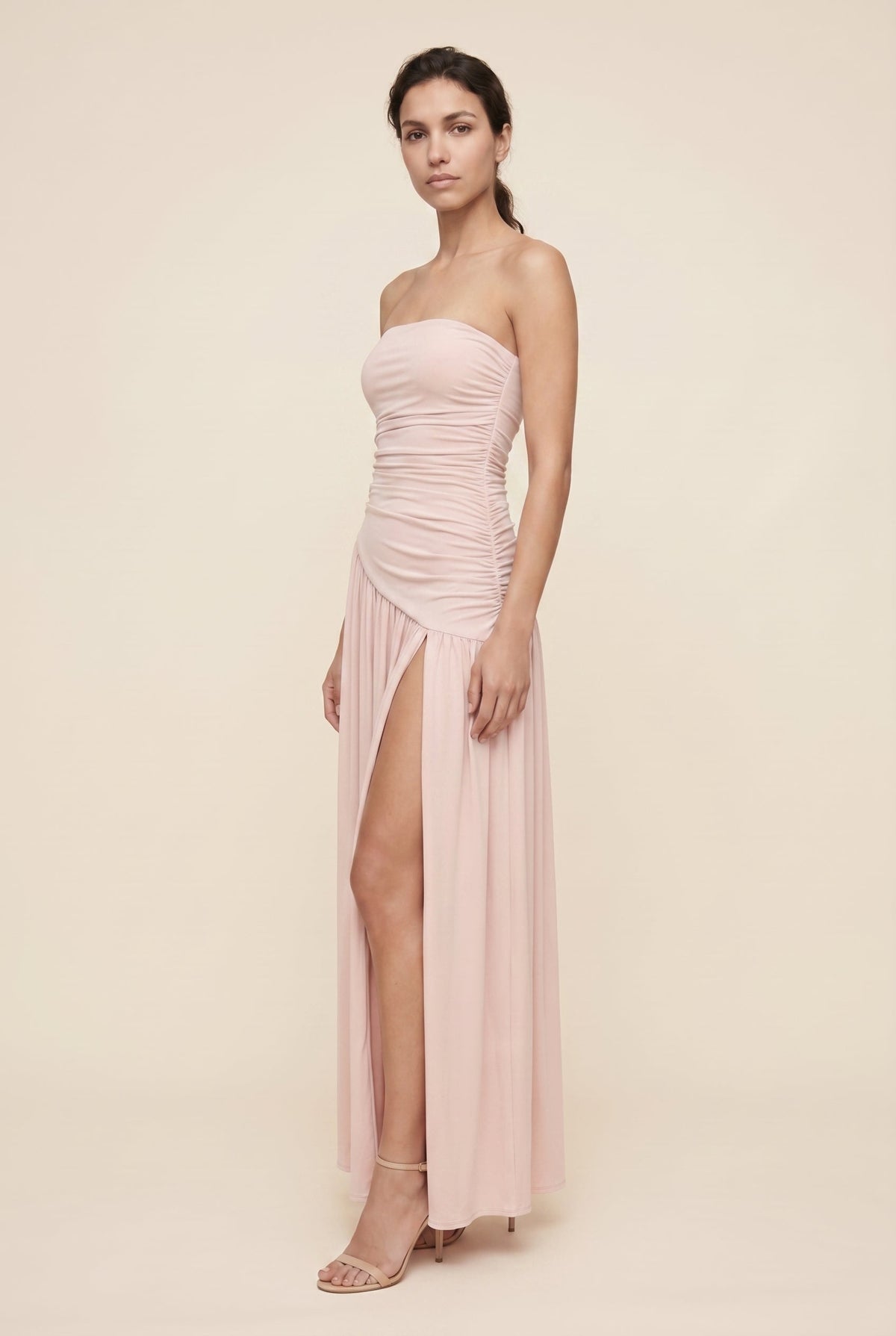 Mathilde Strapless Maxi Dress - Light Pink