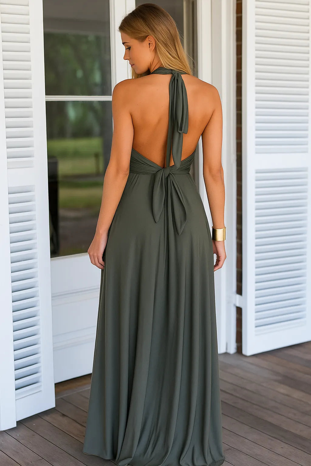 Women's Wedding Guest Sweetheart Neck Maxi Dress