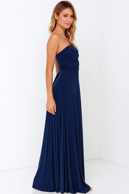 Women's Wedding Guest Sweetheart Neck Maxi Dress