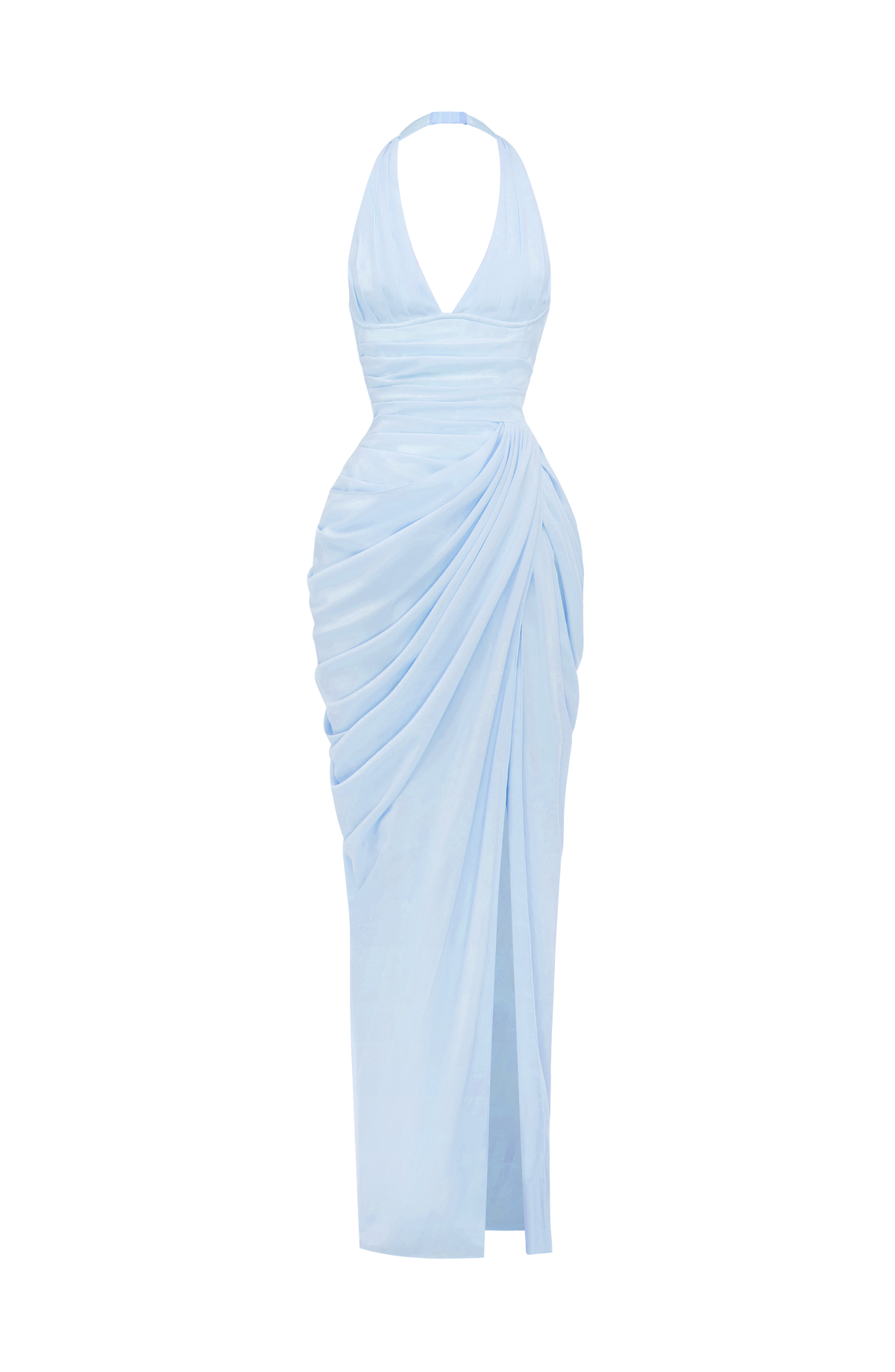 Minette Halter Maxi Dress - Baby Blue