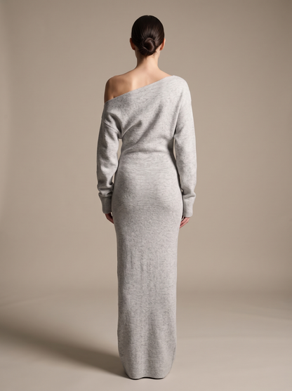 Nadege Knit Maxi Dress - Heather Grey