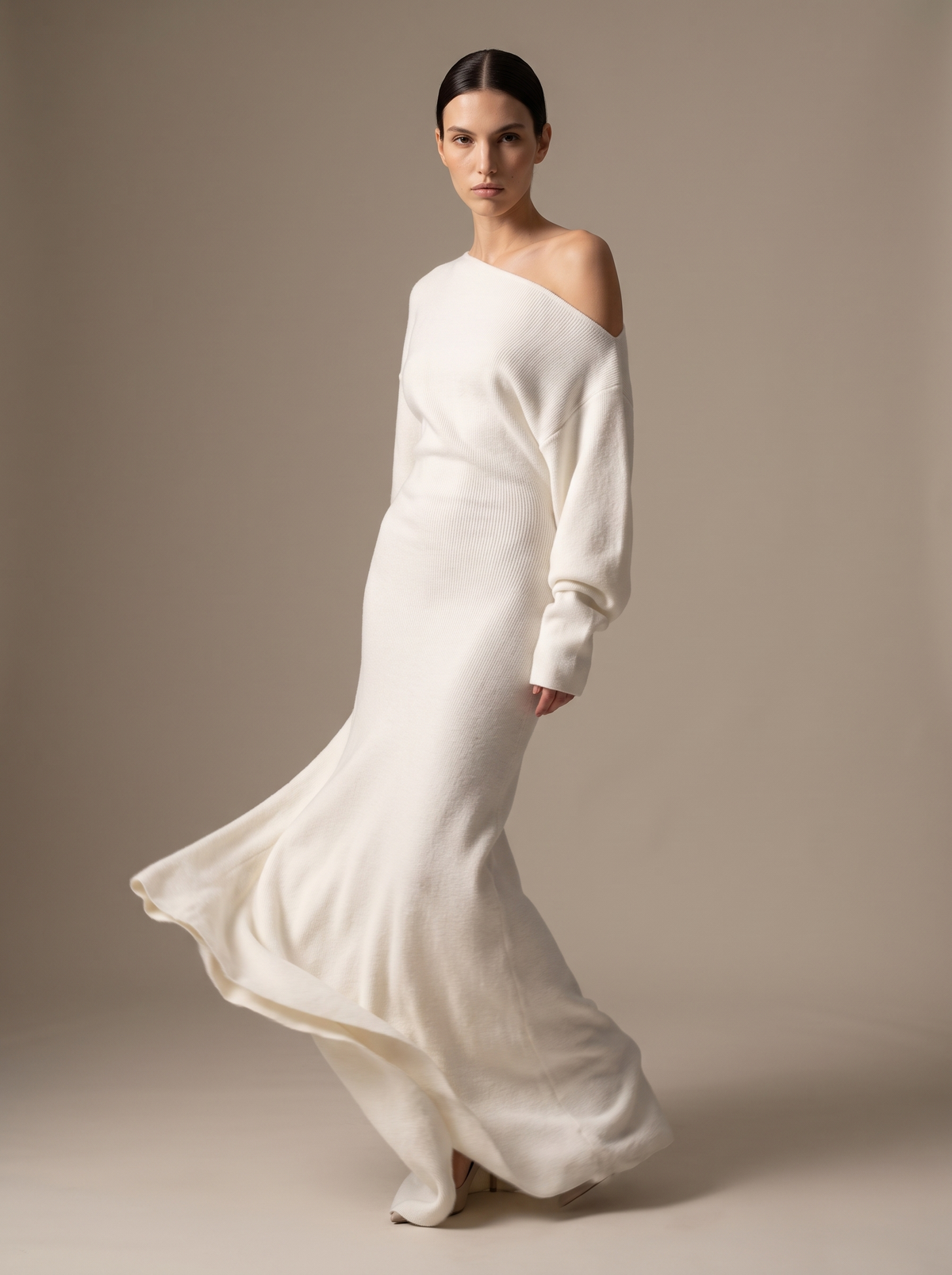 Nadege Knit Maxi Dress - Ivory