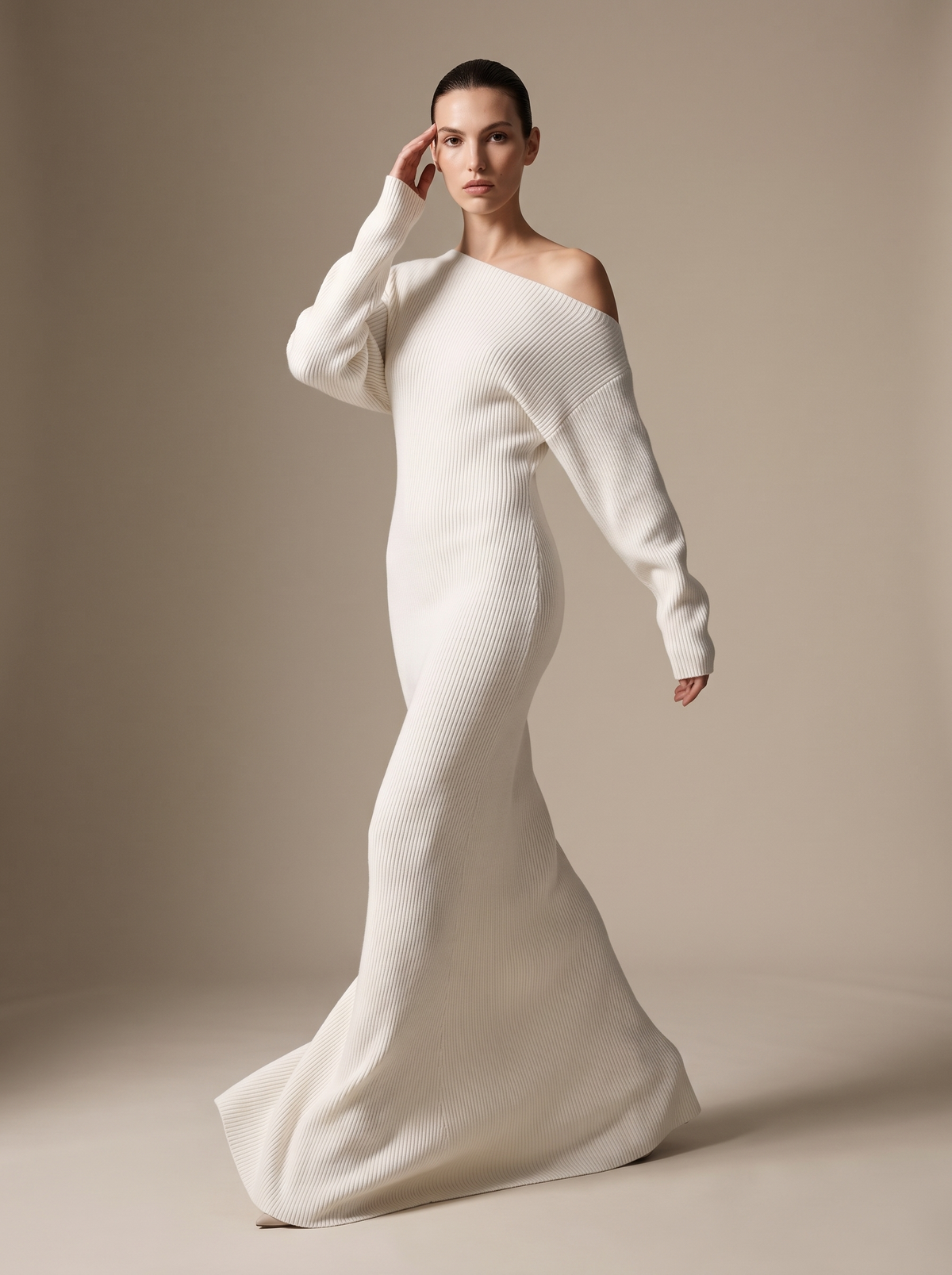 Nadege Knit Maxi Dress - Ivory