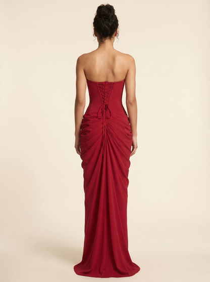 Odessa Maxi Dress - Deep Red