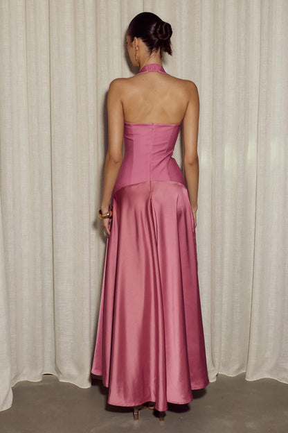 Odina Halter Maxi Dress - Rose