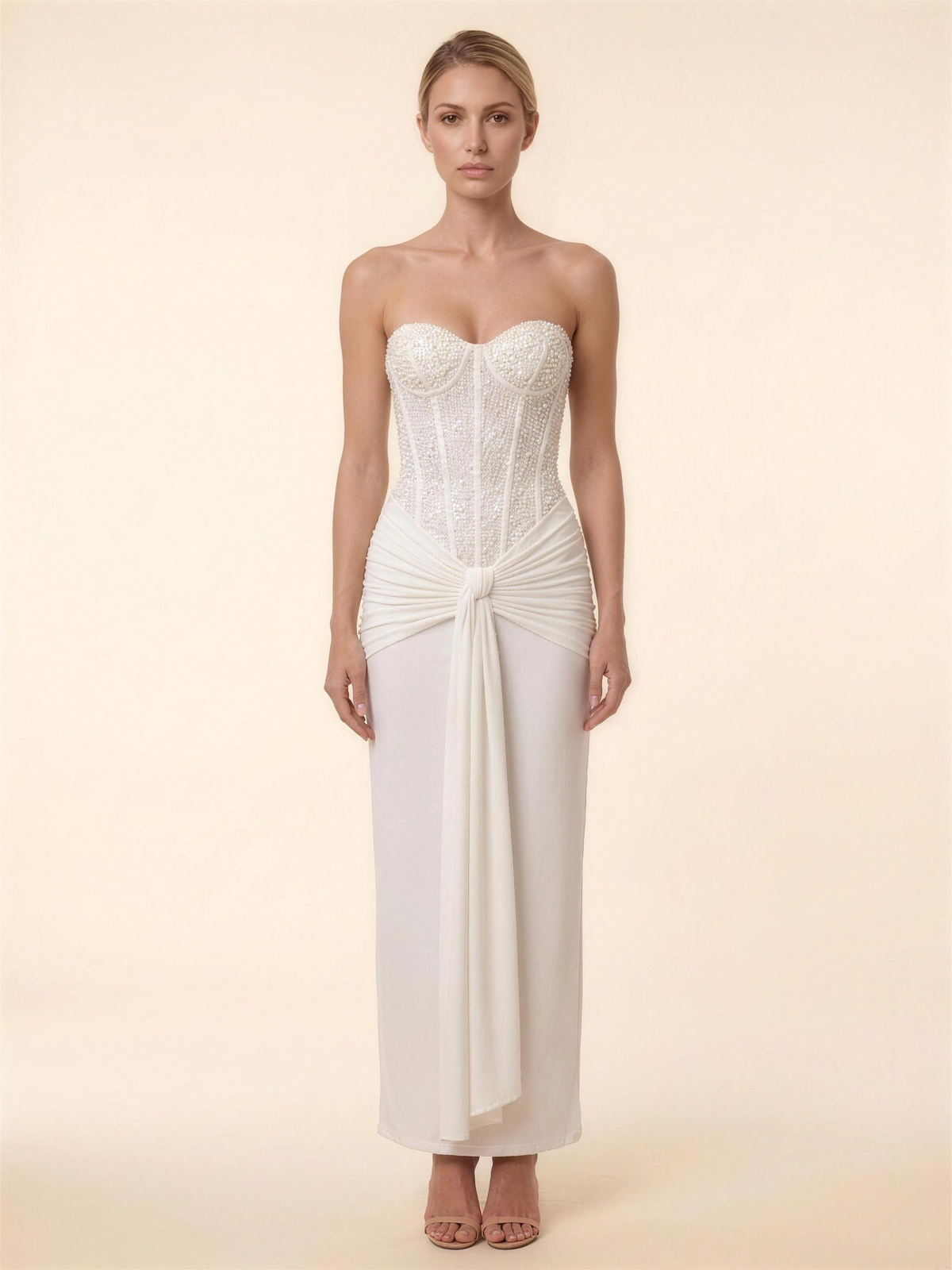 Olympe Corset Maxi Dress - Ivory