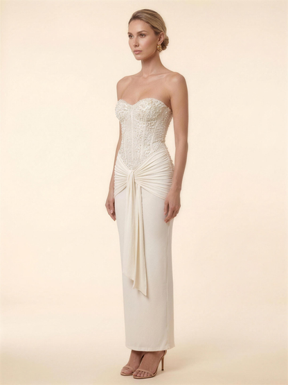 Olympe Corset Maxi Dress - Ivory