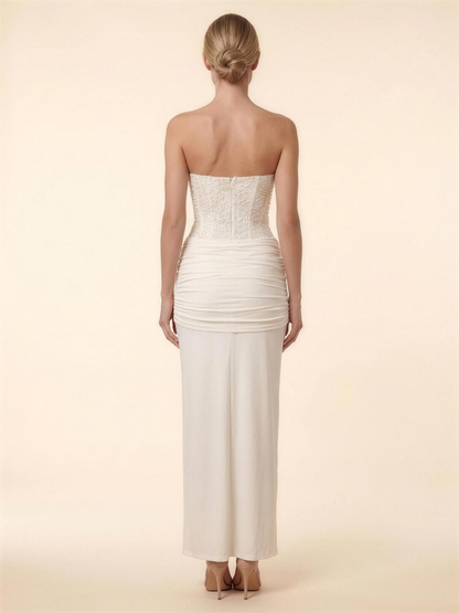 Olympe Corset Maxi Dress - Ivory