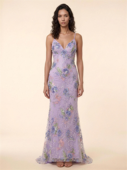 Ophelie Mermaid Maxi Dress - Lilac