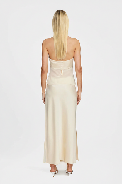 Pauline Sheer Maxi Dress - Cream