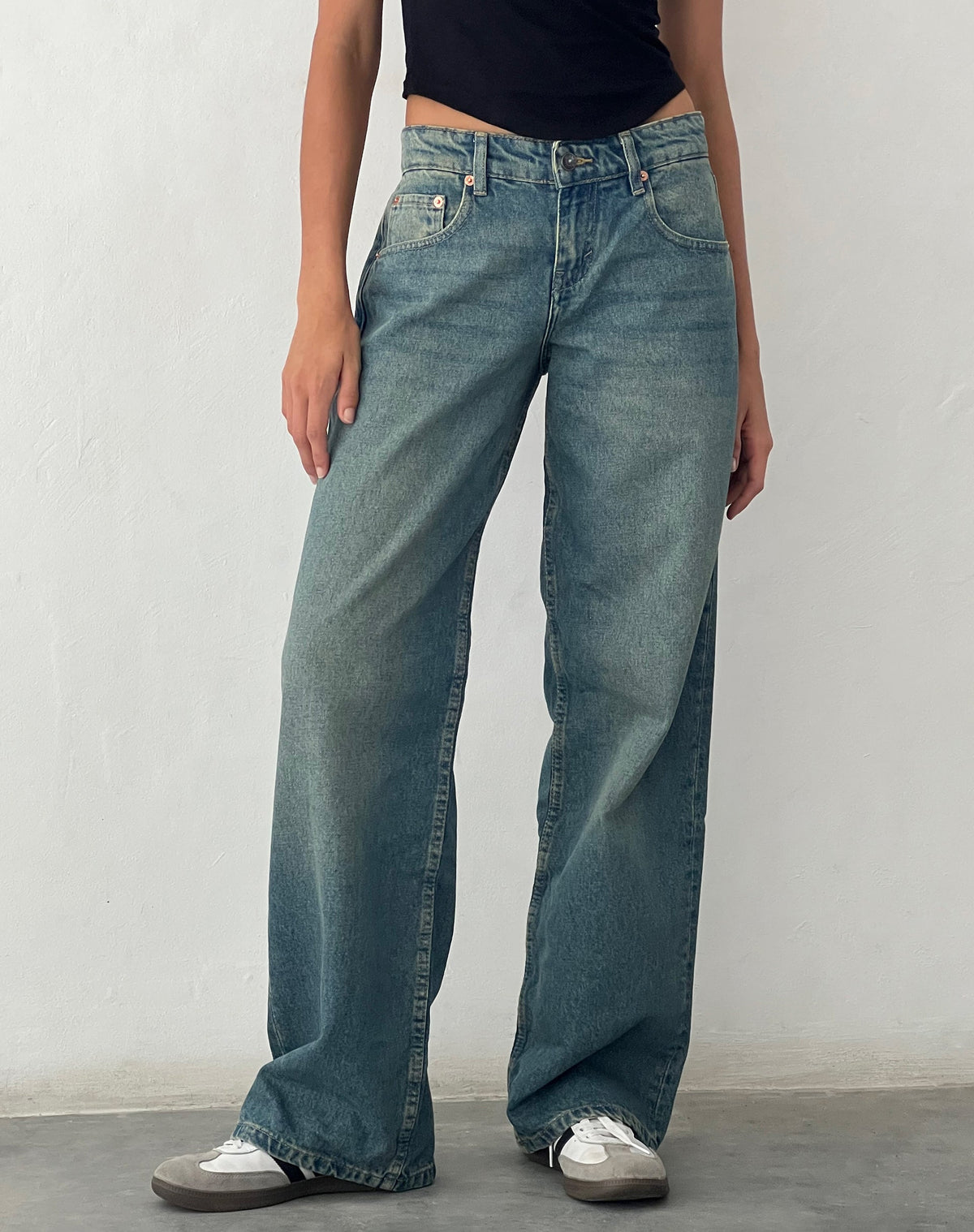 Perla Low Rise Jeans - Vintage Blue