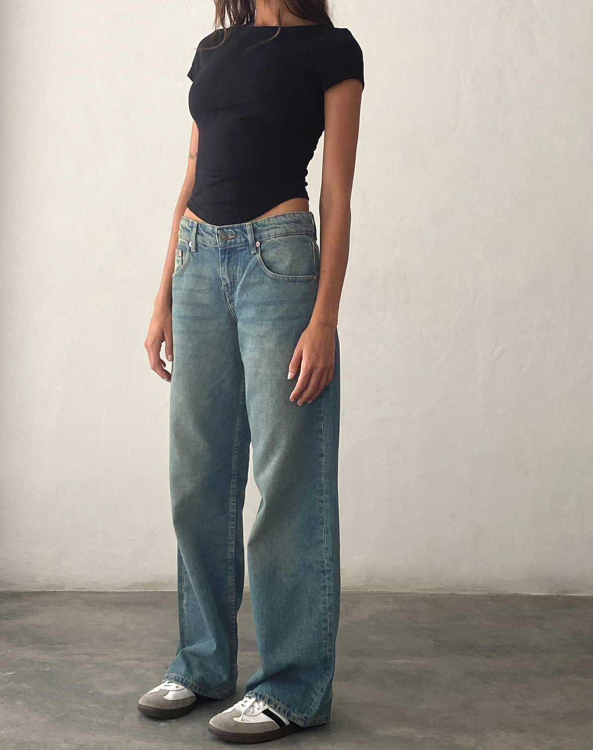 Perla Low Rise Jeans - Vintage Blue