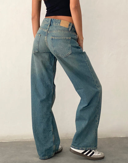 Perla Low Rise Jeans - Vintage Blue