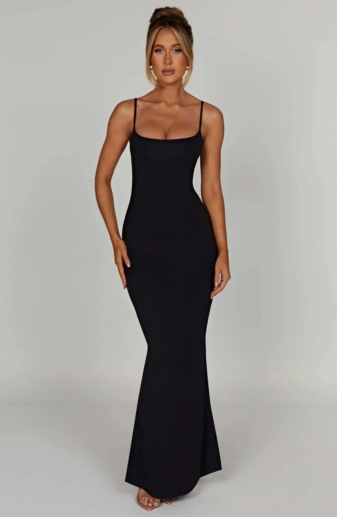 Sascha Scoop Neck Maxi Dress - Black
