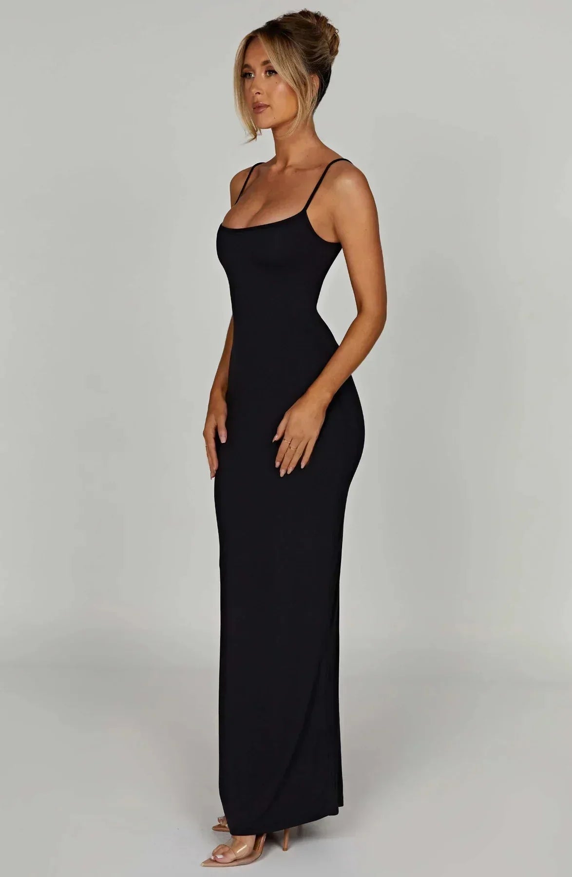 Sascha Scoop Neck Maxi Dress - Black