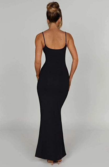 Sascha Scoop Neck Maxi Dress - Black