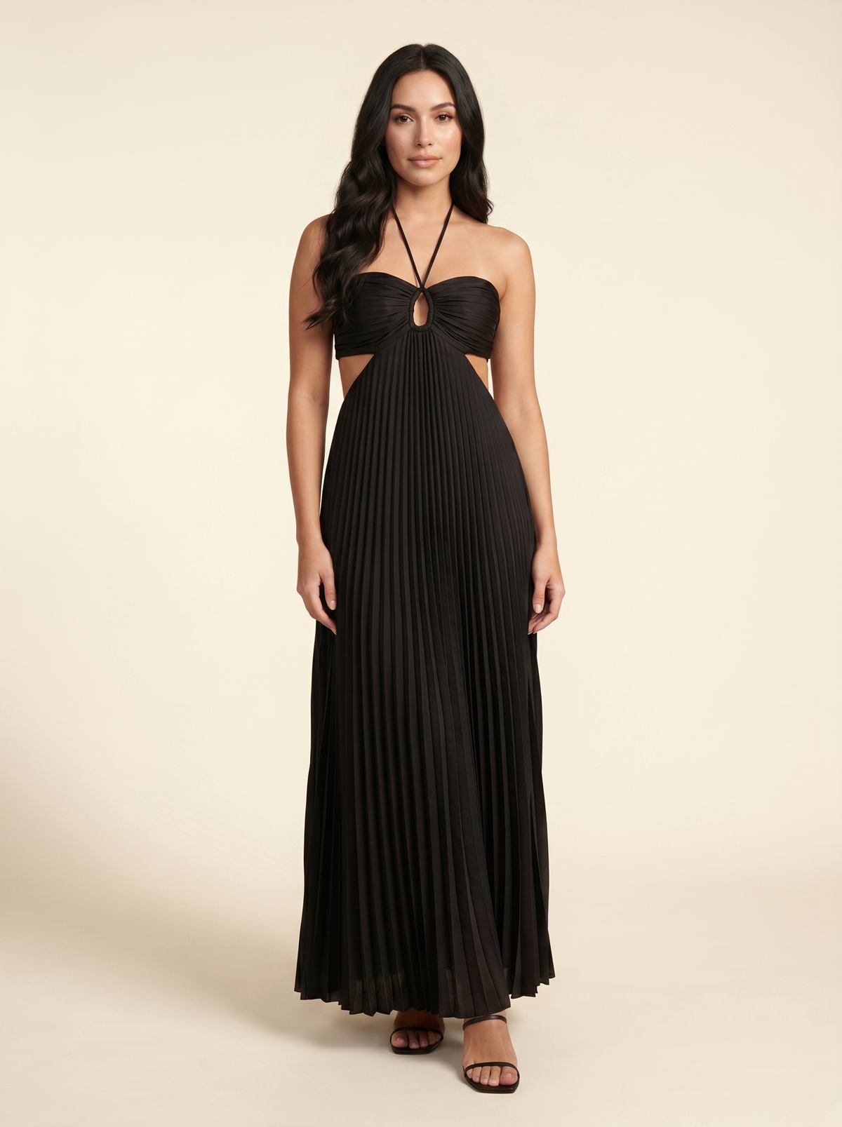 Seraphine Halter Maxi Dress - Black