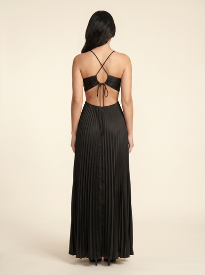Seraphine Halter Maxi Dress - Black