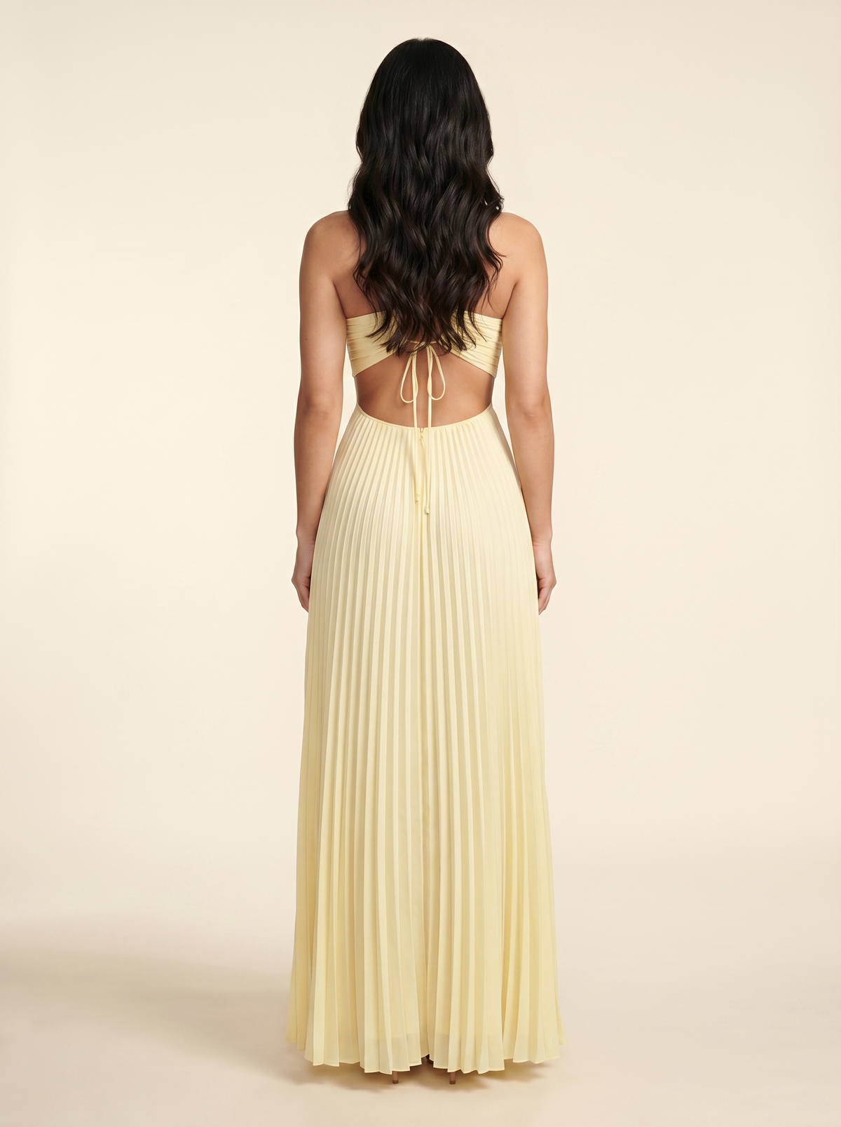 Seraphine Halter Maxi Dress - Butter Yellow