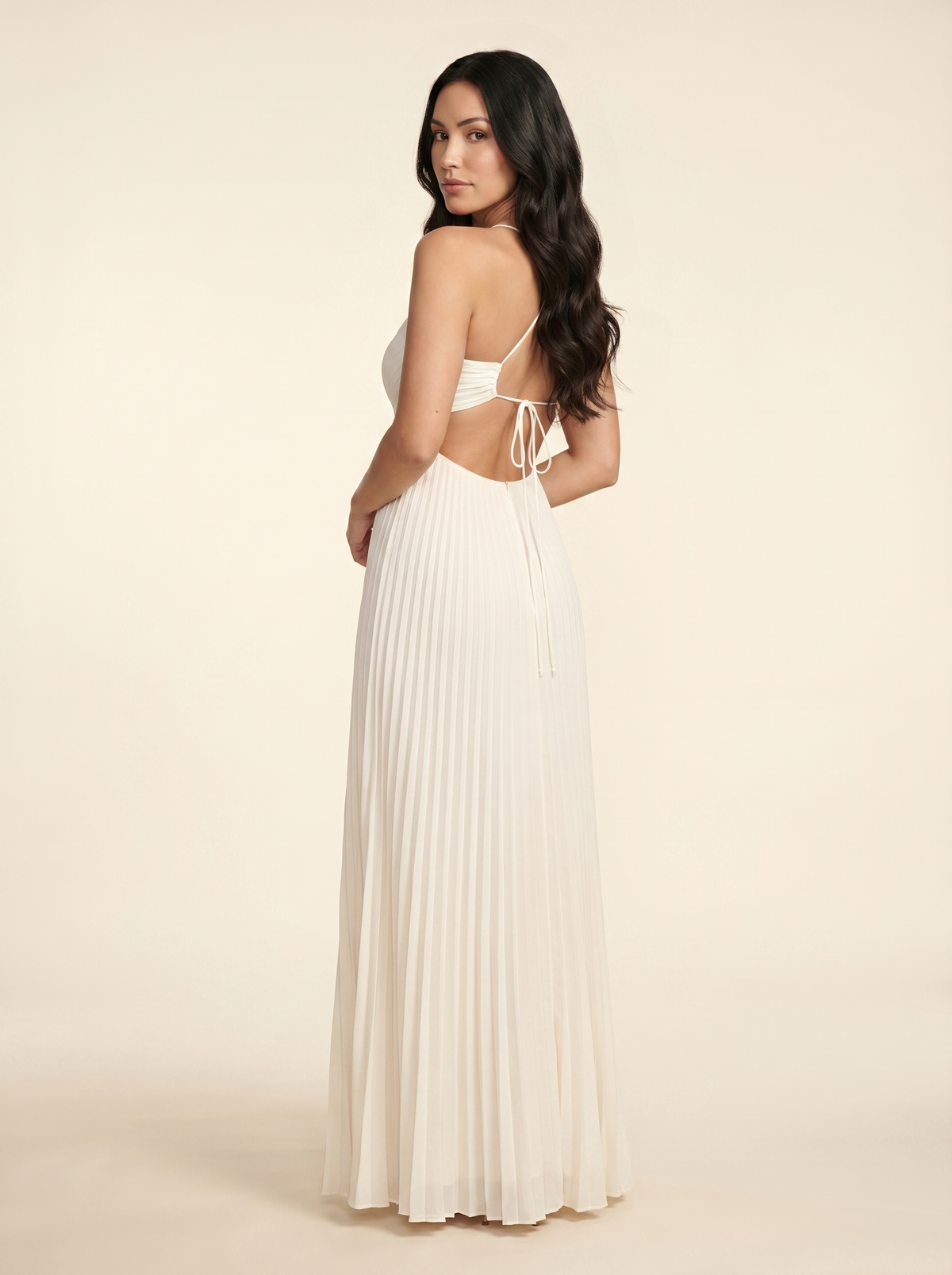 Seraphine Halter Maxi Dress - Ivory