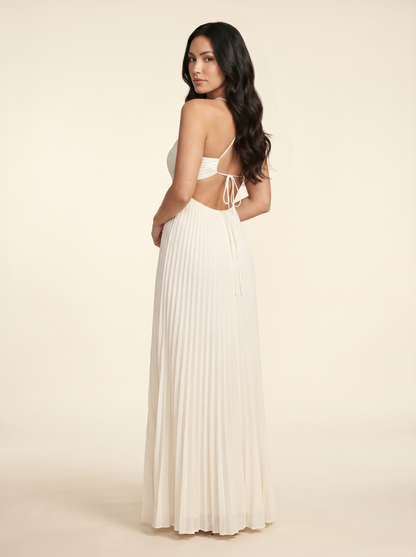 Seraphine Halter Maxi Dress - Ivory