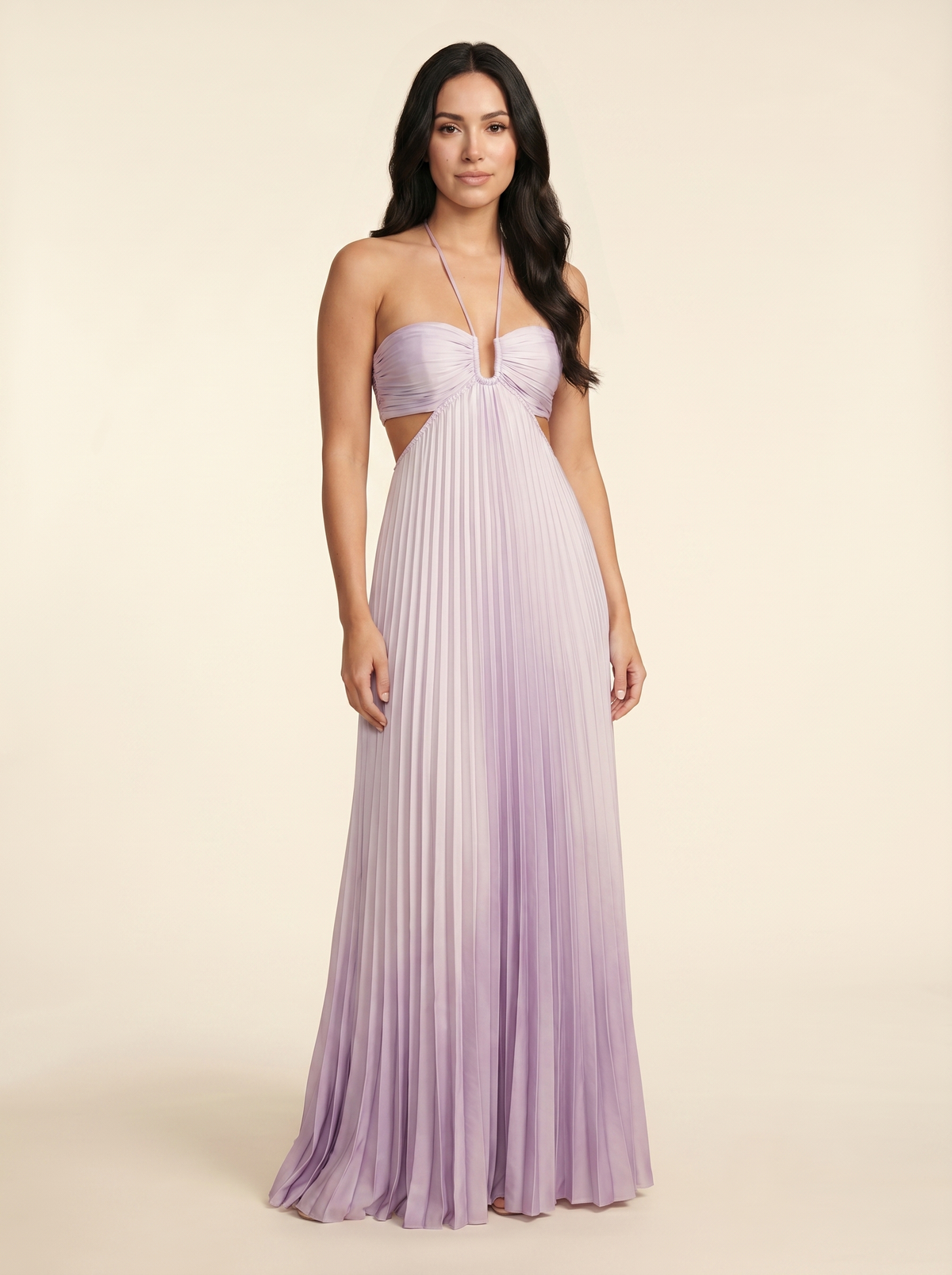 Seraphine Halter Maxi Dress - Lilac