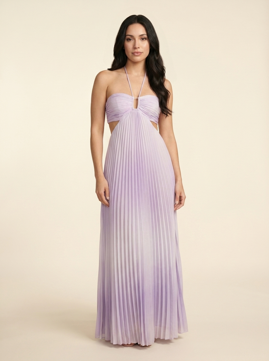 Seraphine Halter Maxi Dress - Lilac