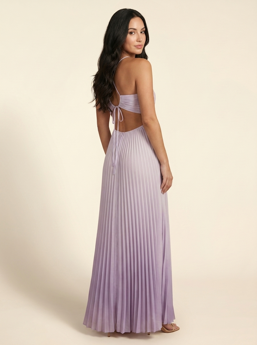 Seraphine Halter Maxi Dress - Lilac