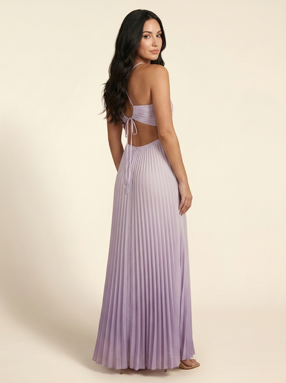 Seraphine Halter Maxi Dress - Lilac