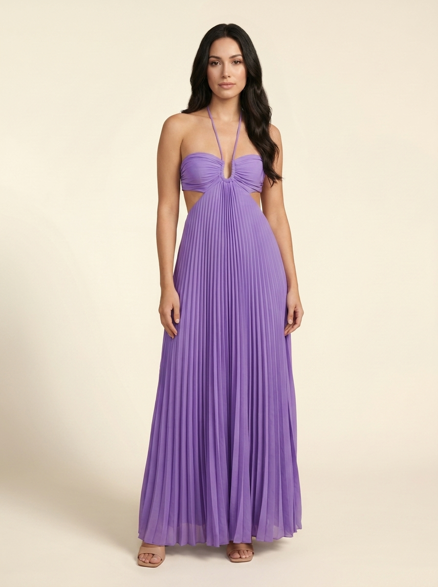 Seraphine Halter Maxi Dress - Violet