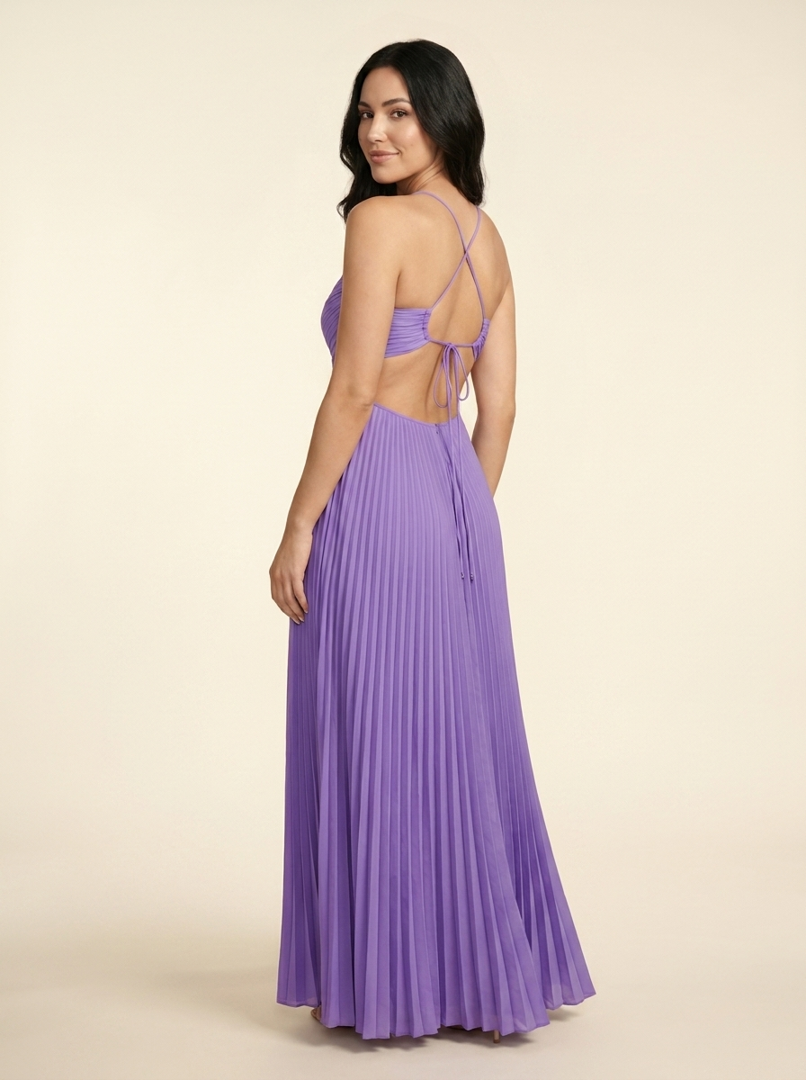 Seraphine Halter Maxi Dress - Violet