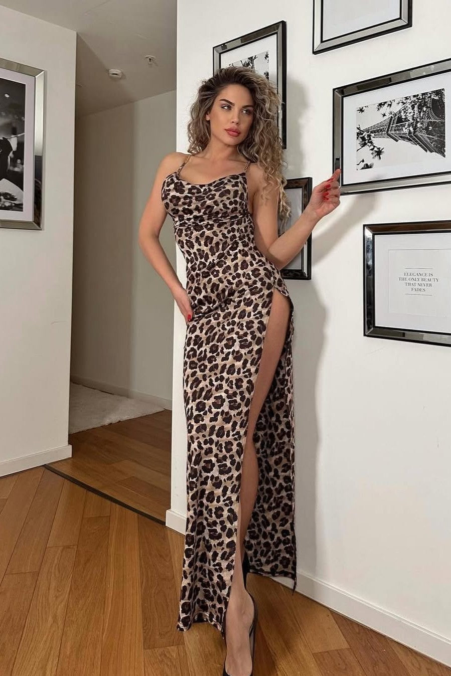 Seya Leopard Maxi Dress - Leopard Print