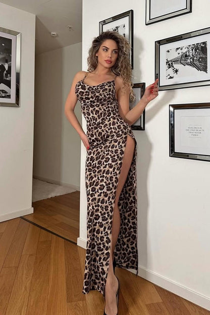 Seya Leopard Maxi Dress - Leopard Print