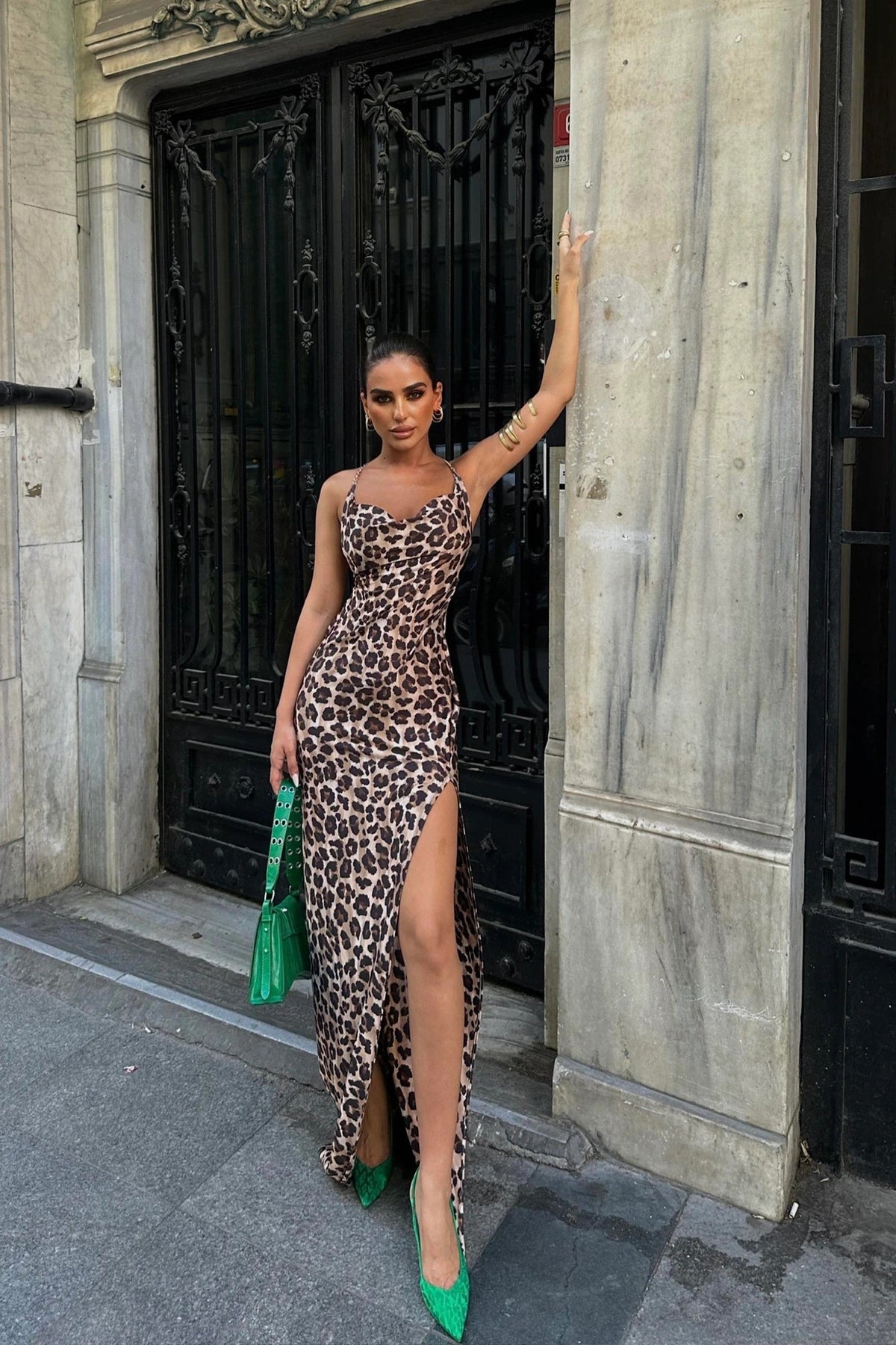 Seya Leopard Maxi Dress - Leopard Print
