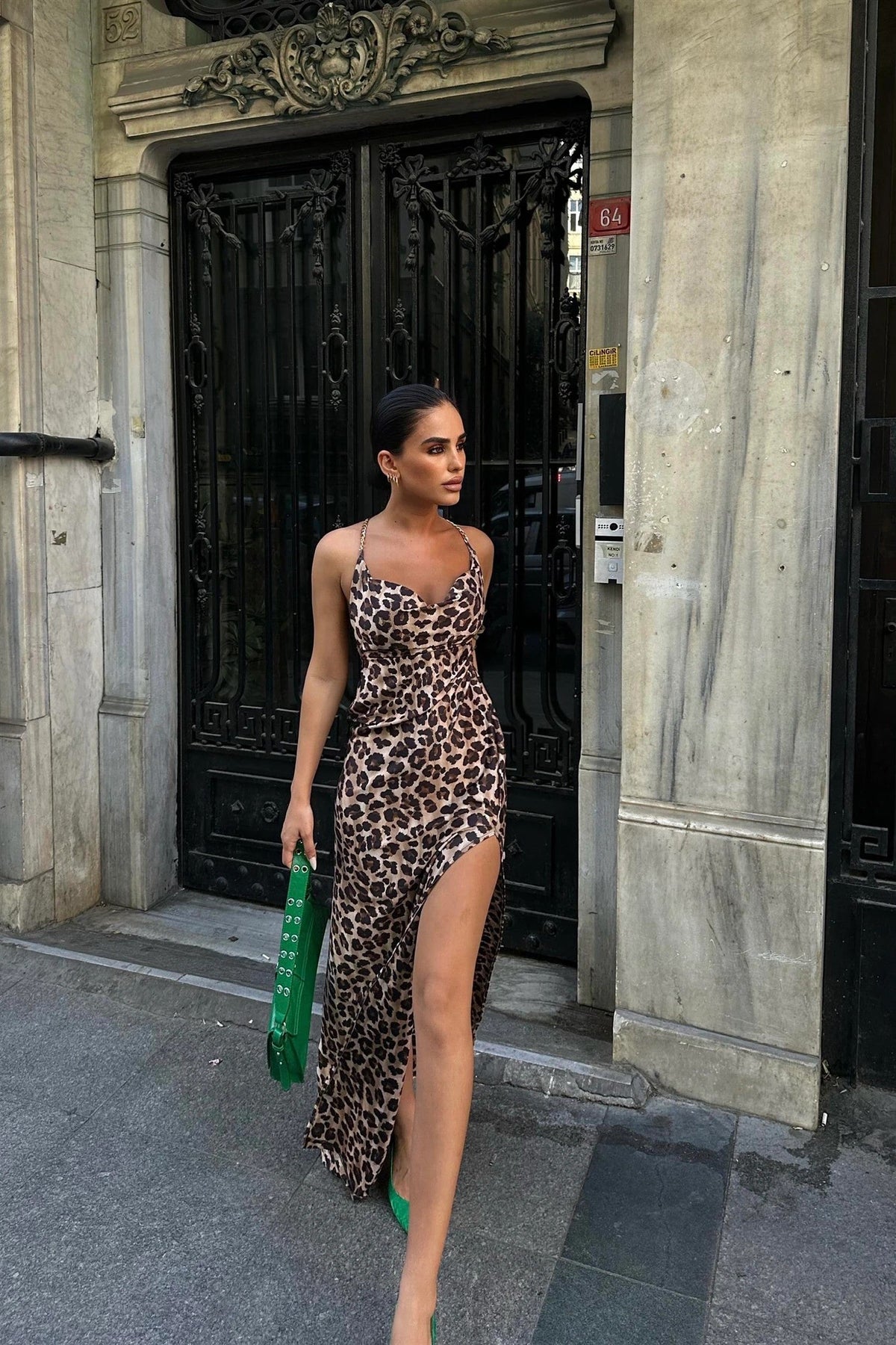 Seya Leopard Maxi Dress - Leopard Print