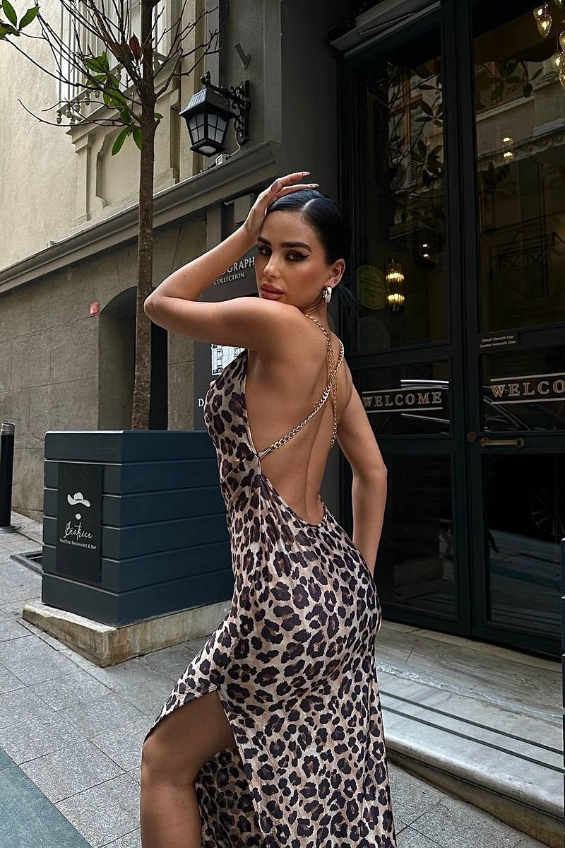 Seya Leopard Maxi Dress - Leopard Print
