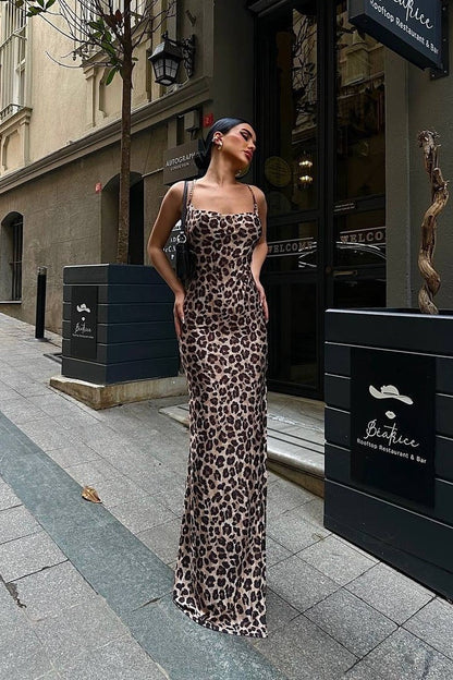 Seya Leopard Maxi Dress - Leopard Print